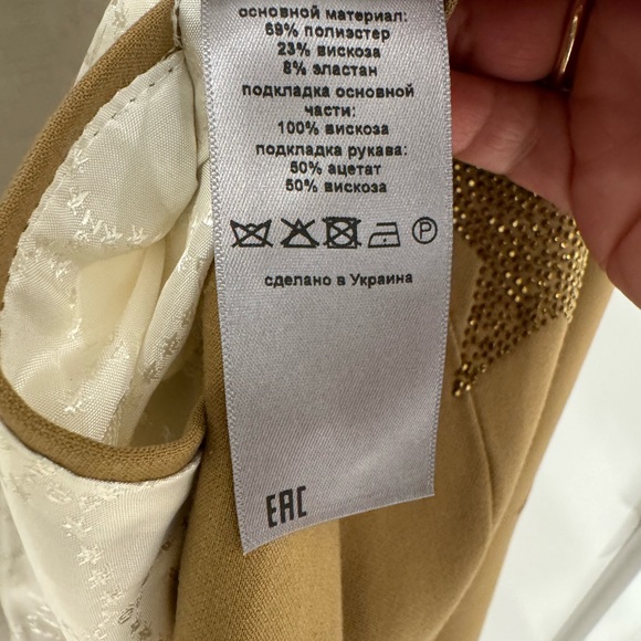 Zadig & Voltaire Viva Etoiles Star Strass Blazer Jacket Size 34 - Picture 10 of 13